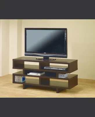 Chad Tv Console with 5 Open Storage Compartments