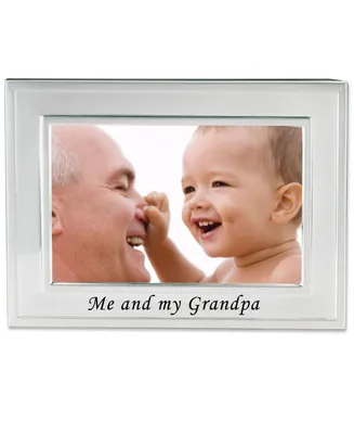 Lawrence Frames Me and My Grandpa Silver Plated Picture Frame - Me and My Grandpa Design - 6" x 4"