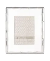 Lawrence Frames 710180 Silver Metal Bamboo 8x10 Matted For Picture Frame - 5" x 7"