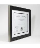 Lawrence Frames Dual Use Black and Silver Document Frame - 11" x 14"