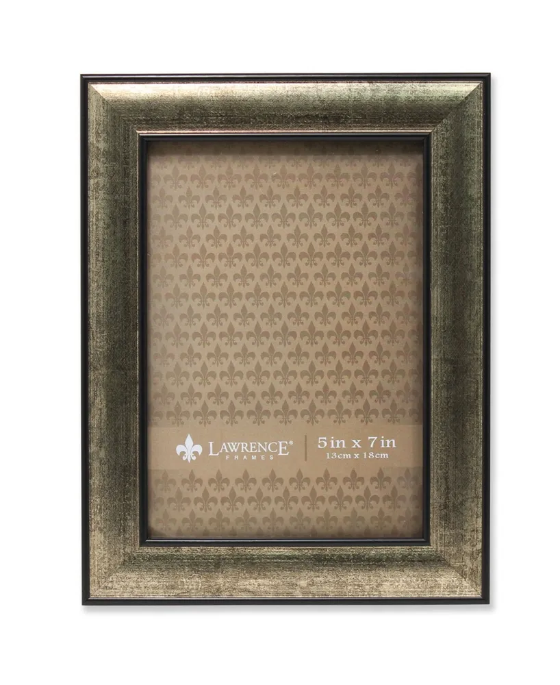 Lawrence Frames Domed Burnished Silver and Black Picture Frame