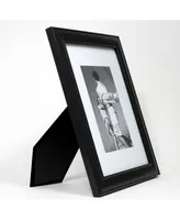 Lawrence Frames Black Gallery Frame Matted To 5" x 7" - 8" x 10"