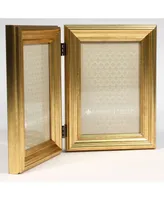 Lawrence Frames Hinged Double Sutter Burnished Gold Picture Frame - 4" x 6"