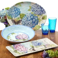 Certified International Hydrangea Garden Melamine Dinnerware Collection