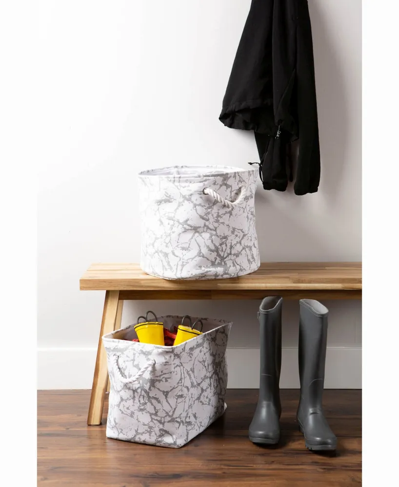 Design Imports 17" Rectangle Marble Storage Bin