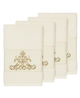 Linum Home Turkish Cotton Scarlet 4-Pc. Embellished Hand Towel Set