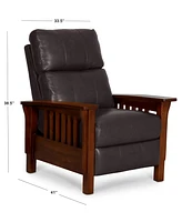 Harrison Leather Pushback Recliner, Created for Macy's