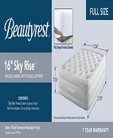 Beautyrest 16" Full Sky Rise Raised Adjustable Comfort Coil Top Airbed with Express Pump