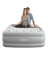 Beautyrest 18" Queen Sky Rise Raised Adjustable Comfort Coil Top Airbed with Express Pump