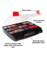 Trademark Global Portable Storage Case with Secure Locks and 23 Adjustable Compartments by Stalwart