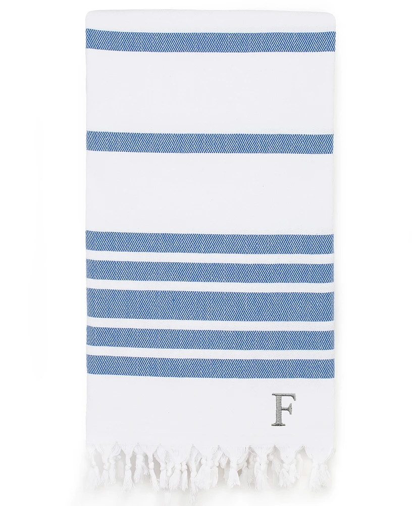 Linum Home Personalized Herringbone Pestemal Beach Towel