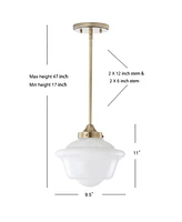 Jonathan Y Kurtz 9.5" Adjustable Drop Led Pendant