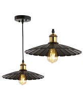 Jonathan Y Lotus 12.25" Adjustable Led Pendant