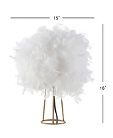 Jonathan Y Stork 16" Feather Led Table Lamp