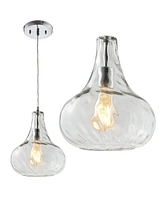 Jonathan Y Ferano 9" Adjustable Led Pendant