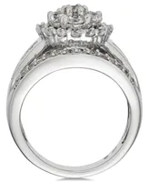 Diamond Cluster Engagement Ring (2 ct. t.w.) in 14k White Gold