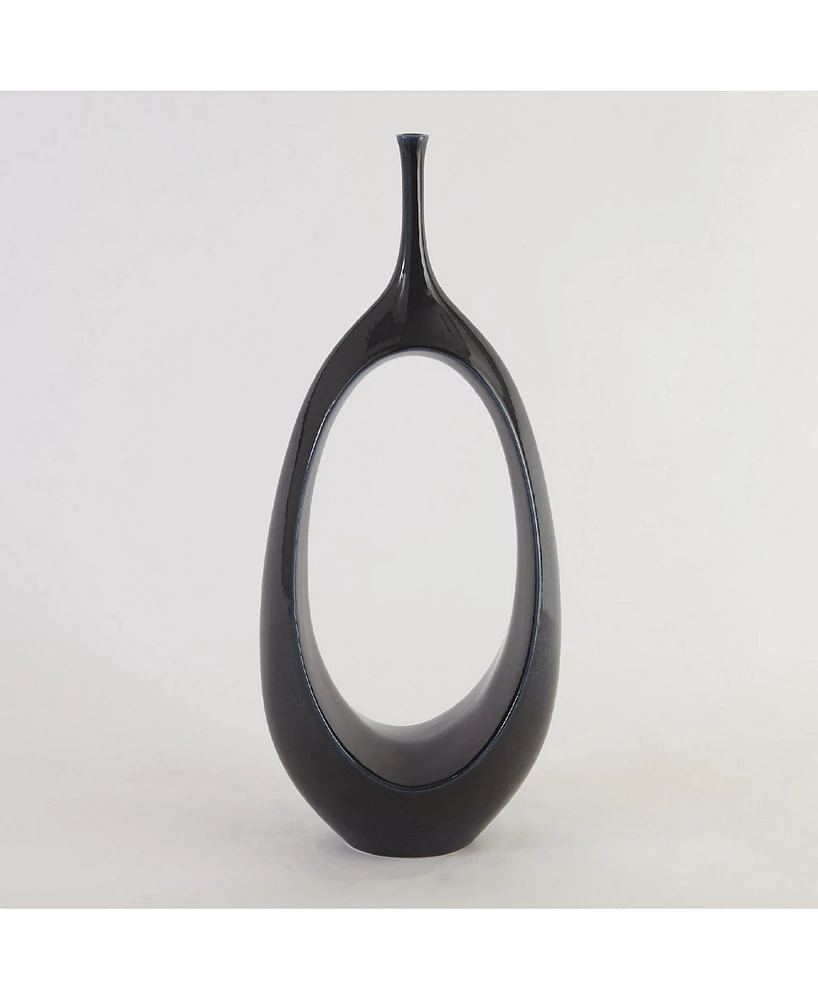 Global Views Open Oval Ring Vase Small
