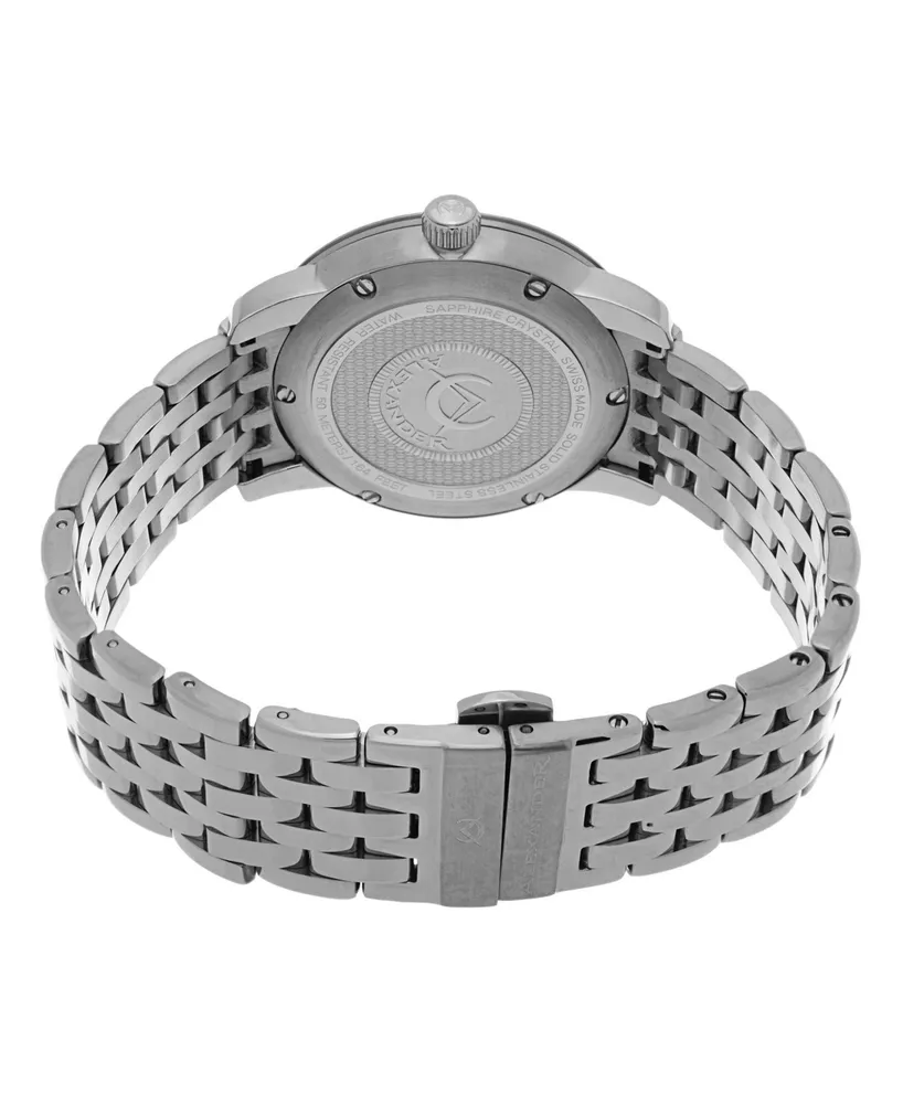 Alexander Watch A111B-04, Stainless Steel Case on Stainless Steel Bracelet