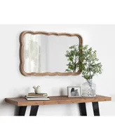 Kate and Laurel Hatherleigh Scallop Wood Wall Mirror