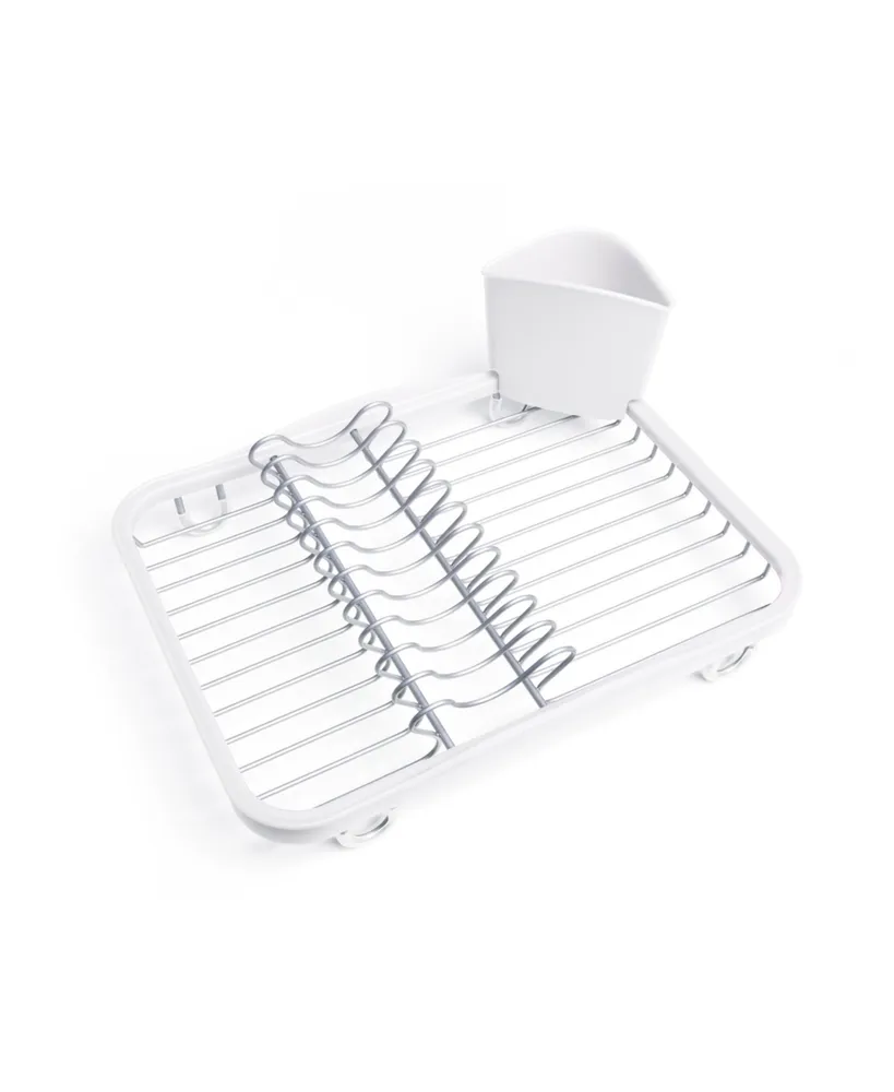 simplehuman Kitchen Dish Drying Rack With Swivel Spout, Fingerprint-Proof  Stainless Steel Frame, Grey Plastic - Macy's