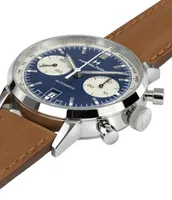 Hamilton Men's Swiss Automatic Chronograph Intra-Matic Brown Leather Strap Watch 40mm