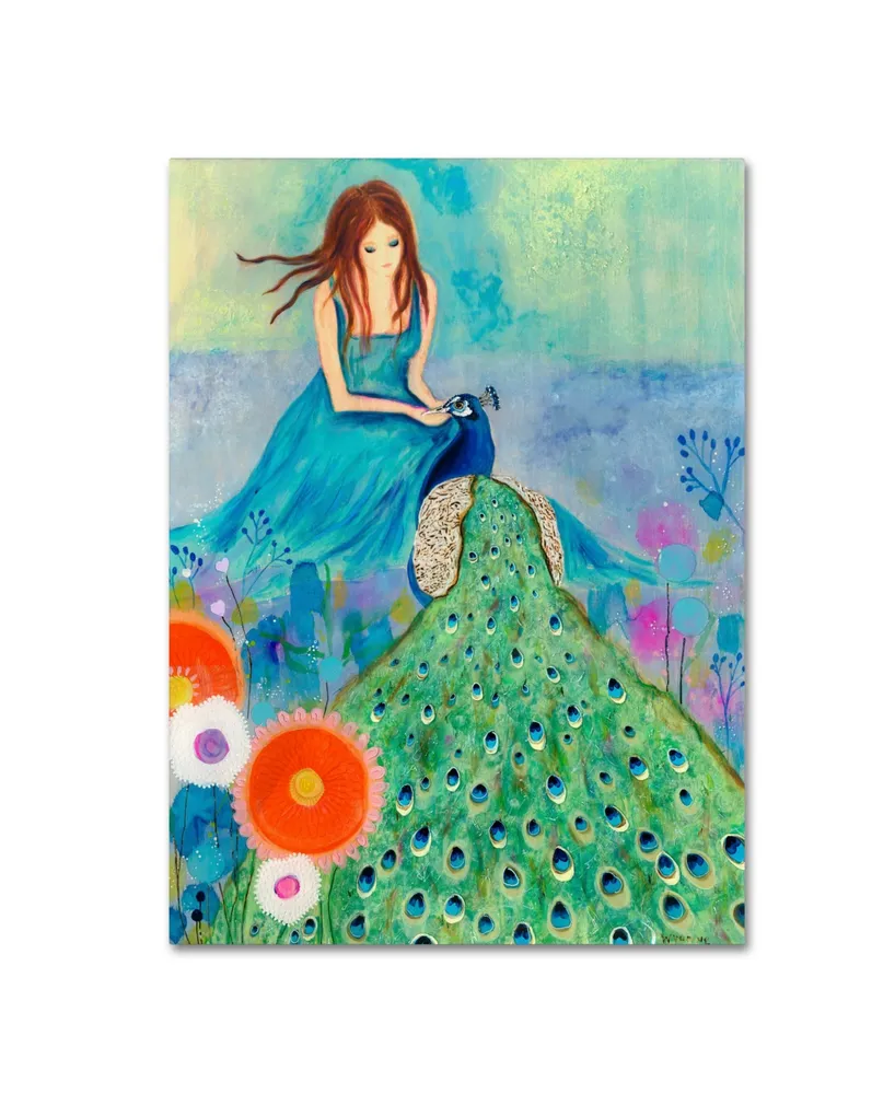 Wyanne 'Peacock Garden' Canvas Art - 14" x 19"