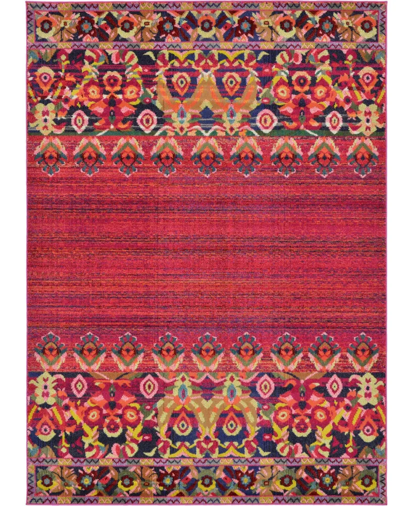 Closeout! Bayshore Home Sana San3 Fuchsia 7' x 10' Area Rug