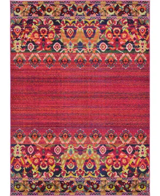 Closeout! Bayshore Home Sana San3 Fuchsia 7' x 10' Area Rug