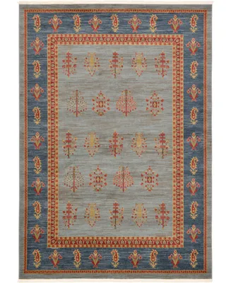 Bayshore Home Ojas Oja2 Light Blue 7' x 10' Area Rug