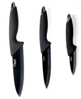 Ozeri Elite Chef 3-Piece Black Ceramic Knife Set