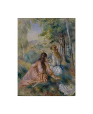 Pierre Auguste Renoir 'In The Meadow' Canvas Art - 19" x 14"