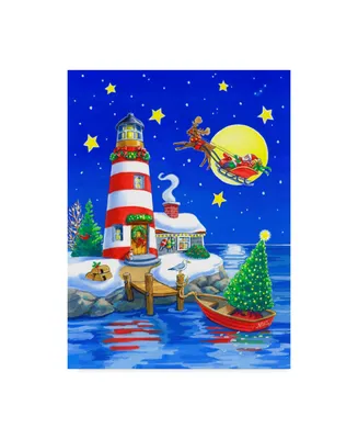 Geraldine Aikman 'Striped Lighthouse' Canvas Art - 14" x 19"