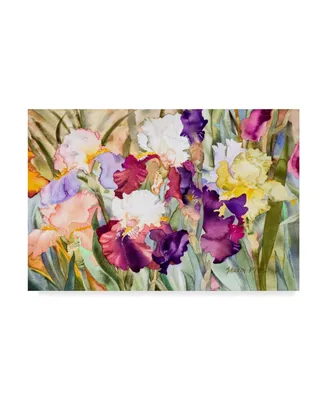 Sharon Pitts 'Iris Garden 1' Canvas Art - 24" x 16"