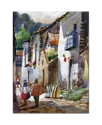 Jimenez 'Cuzco Iii' Canvas Art - 47" x 35"