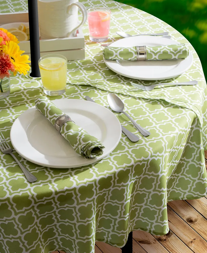 Lattice Outdoor Tablecloth with Zipper 60" Round