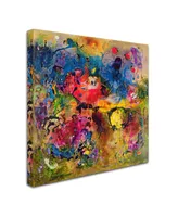 Jane Deakin 'Garden of Heavenly and Earthly Delights' Canvas Art - 18" x 18"