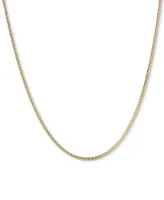 Italian Gold Textured Box Link 22" Chain Necklace in 14k Gold