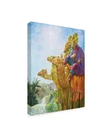 Hal Frenck 'Three Wise Men Camels' Canvas Art - 14" x 19"