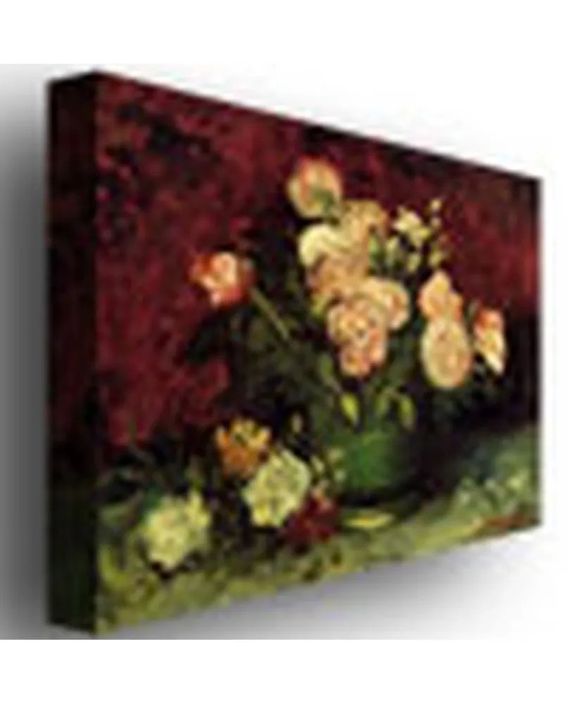 Vincent van Gogh 'Peonies and Roses' Canvas Art