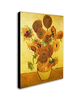 Vincent Van Gogh 'Vase with Sunflowers' Canvas Art - 32" x 26"