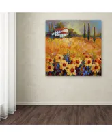 Marion Rose 'Tuscan Sunflowers' Canvas Art - 18" x 18"