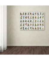 Vintage Apple Collection '50 Birds' Canvas Art - 14" x 19"