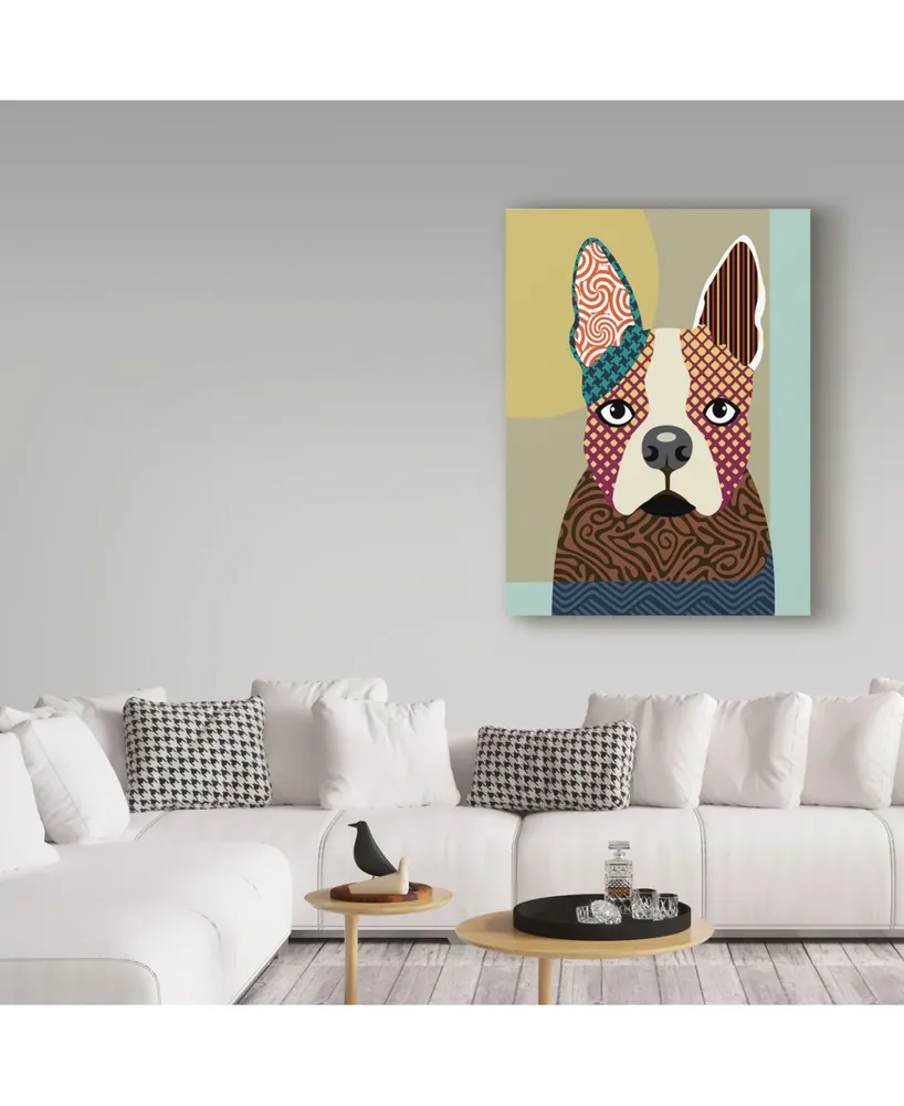 Lanre Adefioye 'Boston Terrier' Canvas Art - 14" x 19"