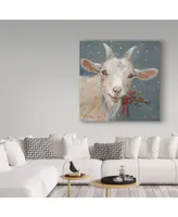 Mary Miller Veazie 'Goat With Holly' Canvas Art - 35" x 35"