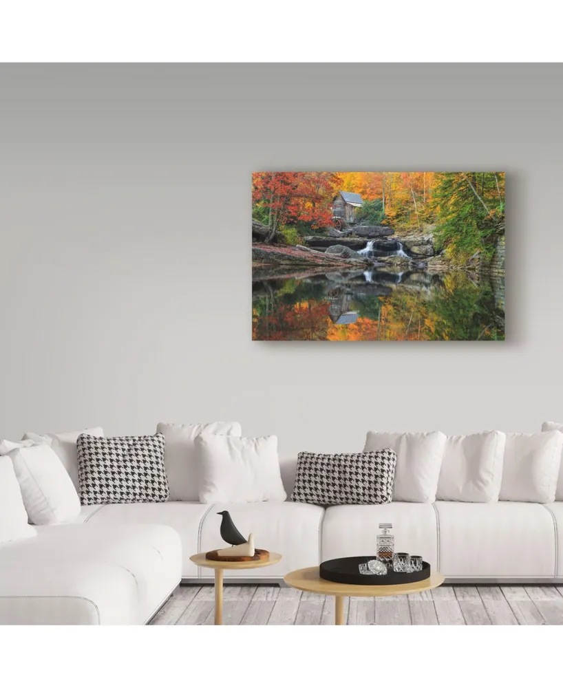 Galloimages Online 'Grist Mill In The Fall' Canvas Art - 24" x 16"
