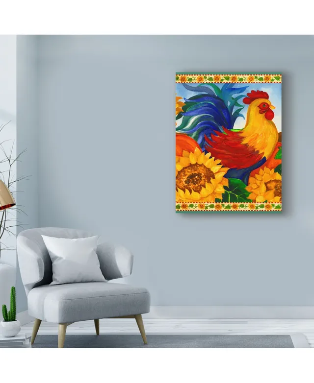 Trademark Global Jean Plout 'Rooster Feathers' Canvas Art - 18 x