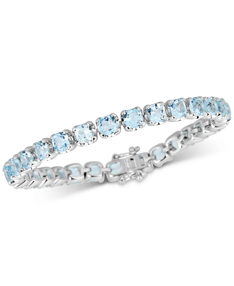 Blue Topaz Tennis Bracelet (18 ct. t.w.) in Sterling Silver