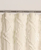 Lush Decor Ruffle Diamond Shower Curtain, 72" x 72"