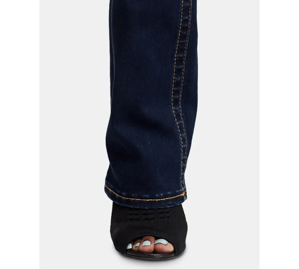 True Religion Billie Mid Rise Stretchy Straight-Leg Jeans