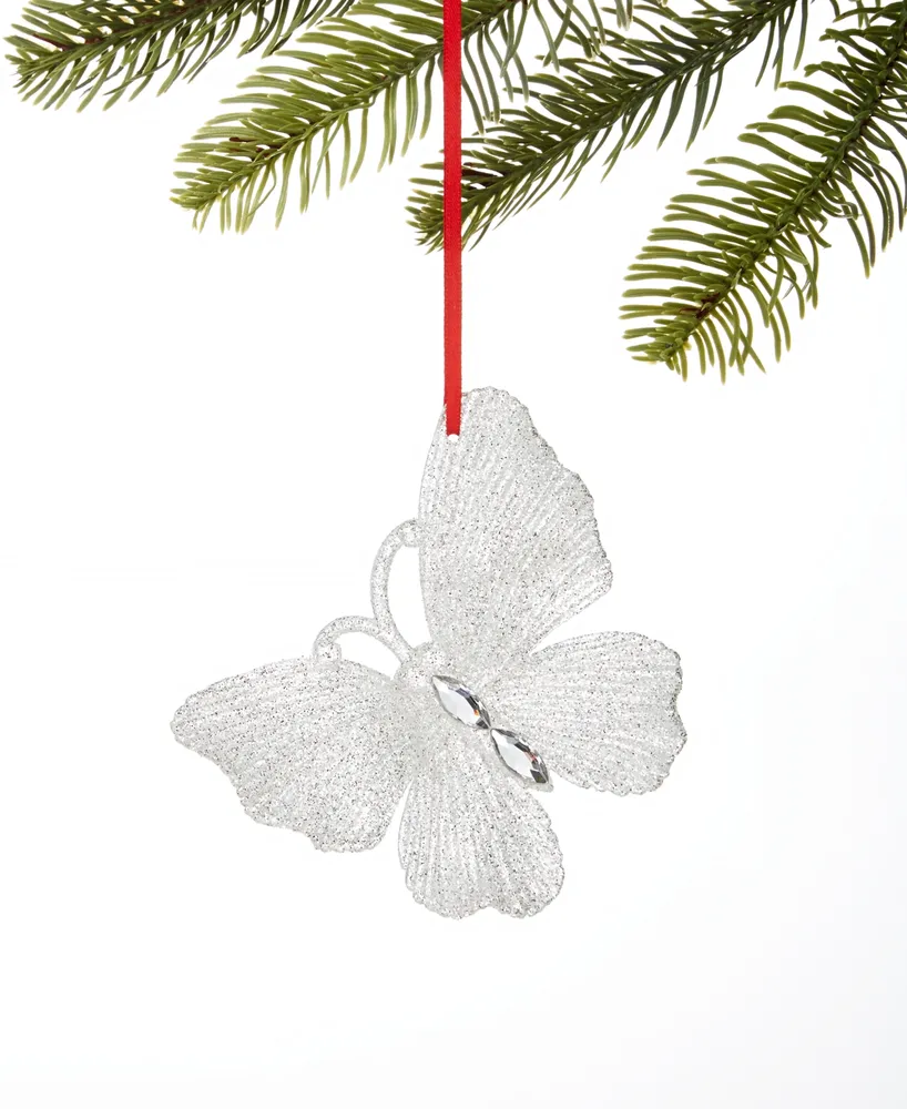 Holiday Lane Christmas Glitters Butterfly Ornament, Exclusively at Macy's